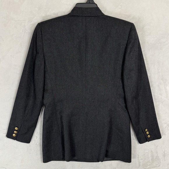 Vintage Talbots‎ Double Breasted Midi Skirt Suit Size 10 8 Wool Gold Button Read - Picture 7 of 16